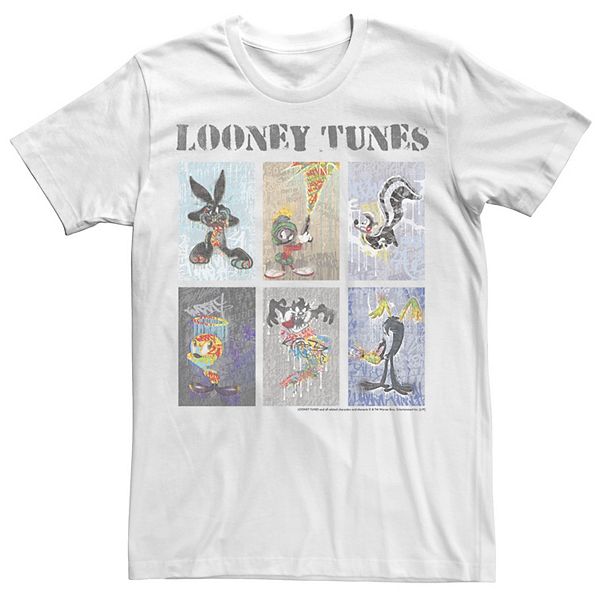Men's Looney Toons Painted Character Squares Tee