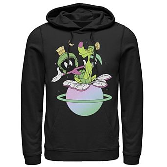 Men's Looney Tunes Characters Marvin And K-9 Planet Colorful Hoodie