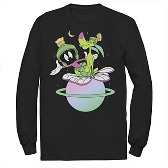Men's Looney Tunes Characters Marvin And K-9 Planet Colorful Tee