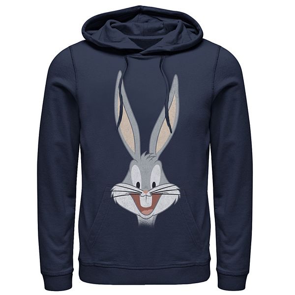 Men s Looney Tunes Bugs Bunny Smiling Large Hoodie