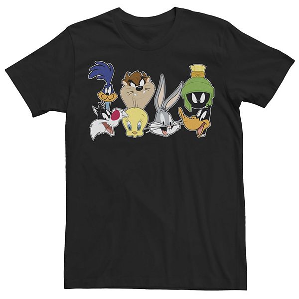 Men's Looney Tunes Characters Crew Faces Color Tee