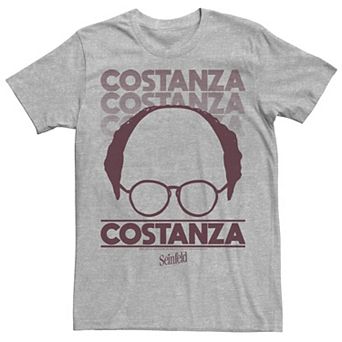 Men's Seinfeld George Costanza Stylized Hair And Glasses Tee