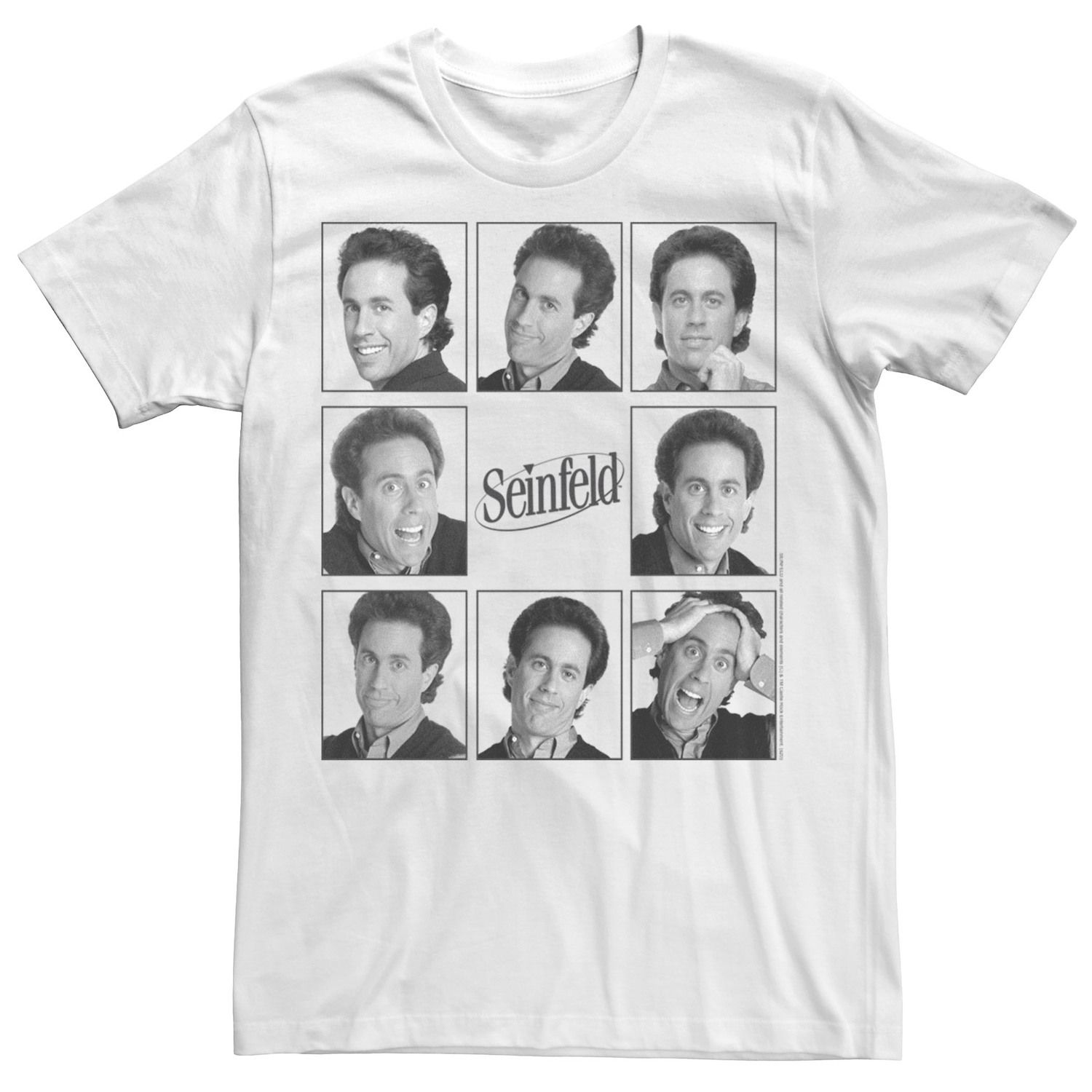 Image for Licensed Character Men's Seinfeld Jerry Faces Expressions Squared Tee at Kohl's.