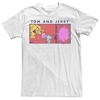 Men's Tom And Jerry Bubble Gum Colorful Tee