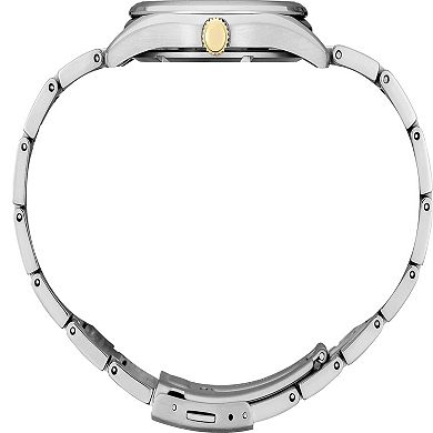 Seiko Men's Essential Two-Tone Titanium Green Dial Watch - SUR377