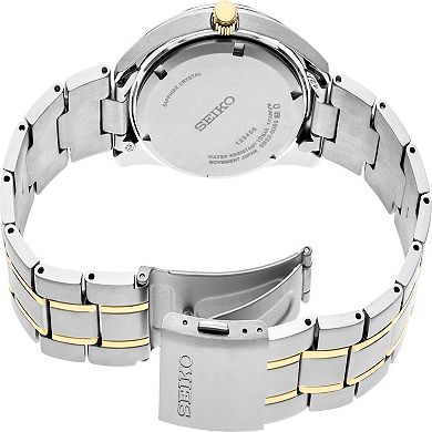Seiko Men's Essential Two-Tone Titanium Green Dial Watch - SUR377