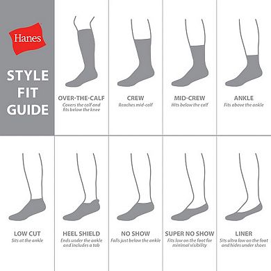 Hanes Ultimate Men's 12-Pack Soft & Durable Low Cut Socks
