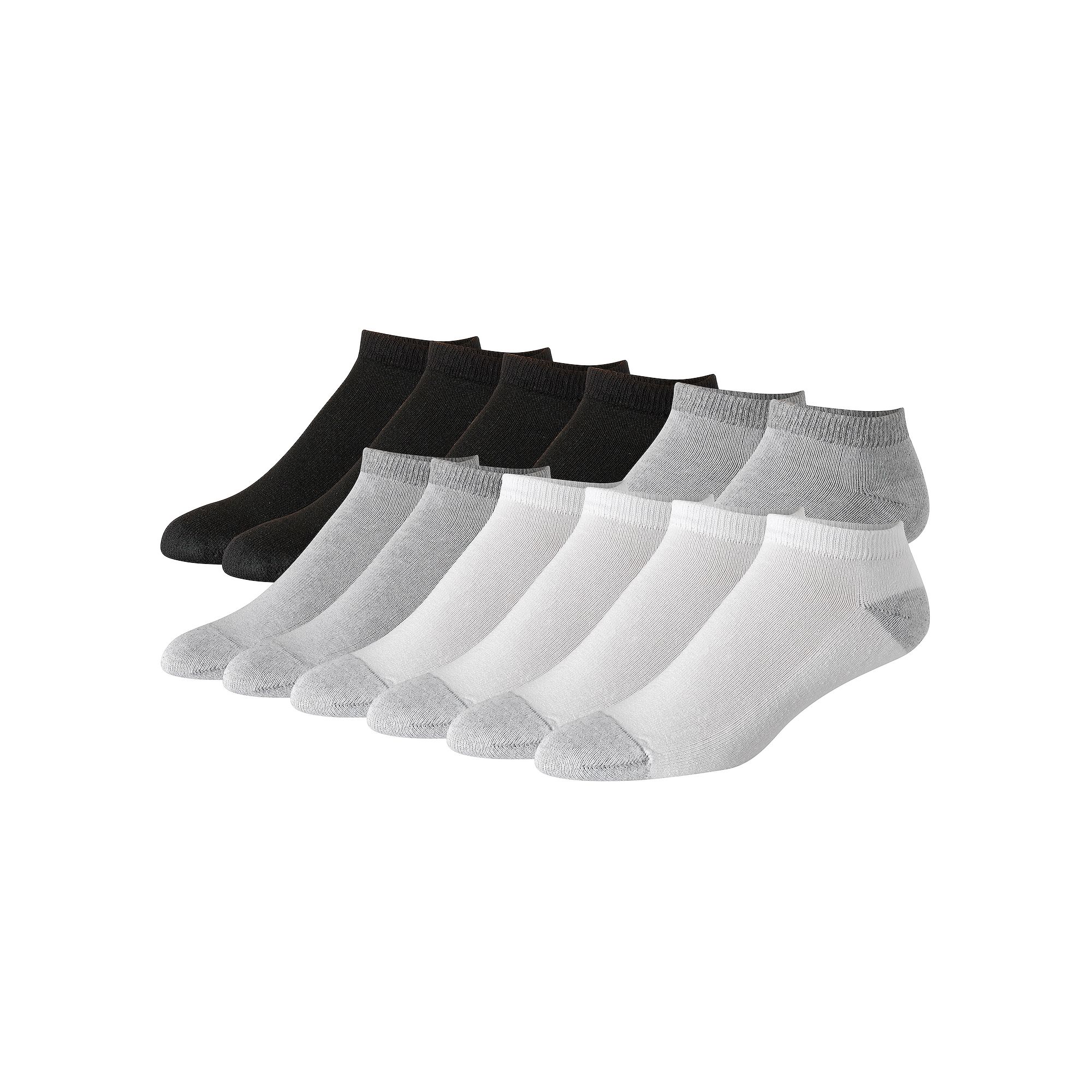 Hanes Ultimate Mens 12-Pack Soft & Durable Low Cut Socks, Size: 6-12, Mult
