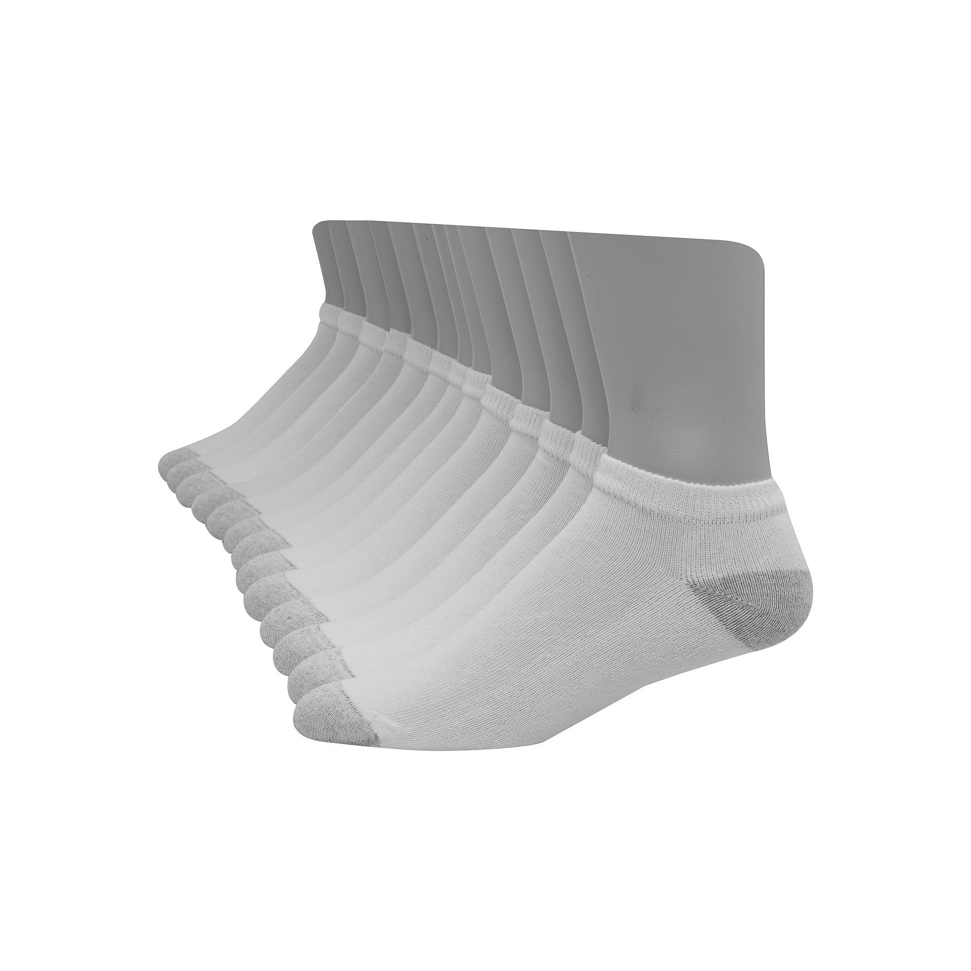 Hanes Ultimate Mens 12-Pack Soft & Durable Low Cut Socks, Size: 12-14, Whi