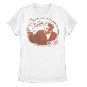 Juniors' Seinfeld Festivus Pole Frank Portrait Tee