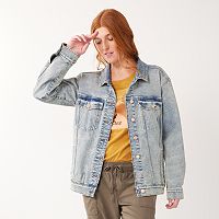 Sonoma Goods For Life Women Oversized Denim Jacket Deals
