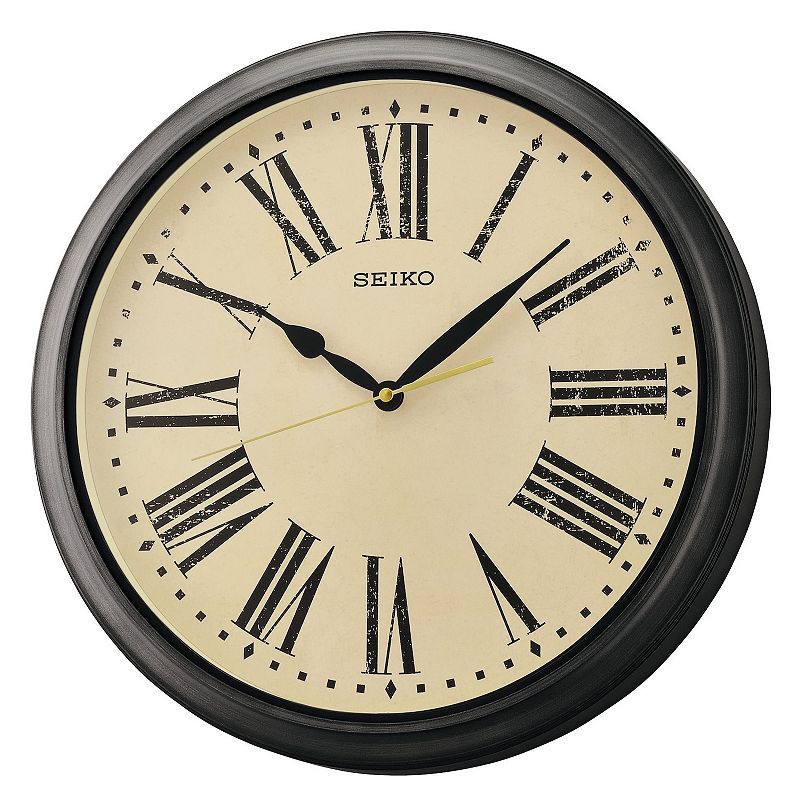 Seiko Splash Resistant Outdoor Wall Clock, White, 16