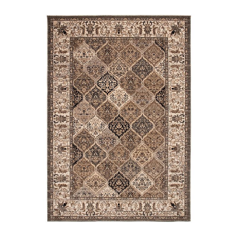 Liora Manne Fresco Panel Indoor Outdoor Rug, Beig/Green, 6.5X9.5 Ft