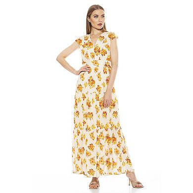Women's ALEXIA ADMOR Summer V-Neck Tiered Maxi Dress