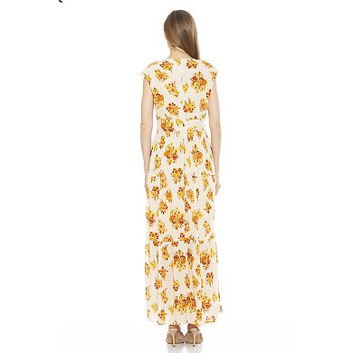 Women's ALEXIA ADMOR Summer V-Neck Tiered Maxi Dress