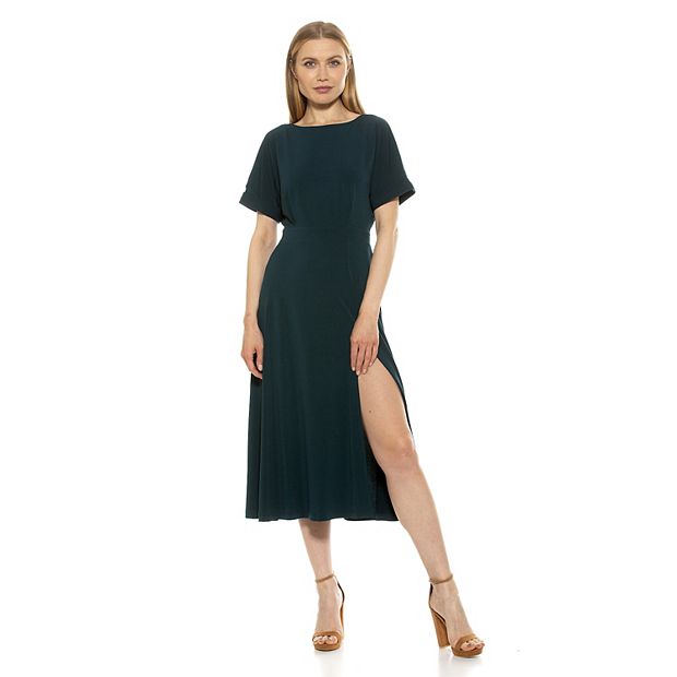Women's ALEXIA ADMOR Lana Draped Bodice Midi Dress