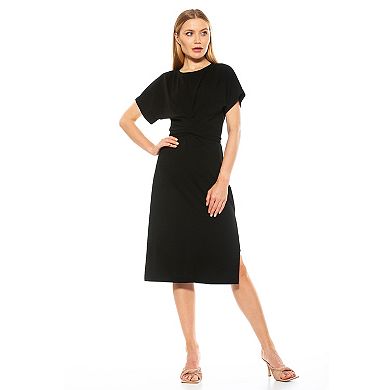 Women's ALEXIA ADMOR Knot-Waist Midi Shift Dress