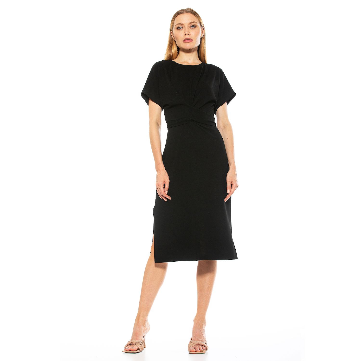 Женское платье Alexia Admor Knot-Waist Midi Shift, цвет: Чёрный