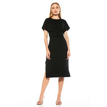 Women's ALEXIA ADMOR Knot-Waist Midi Shift Dress