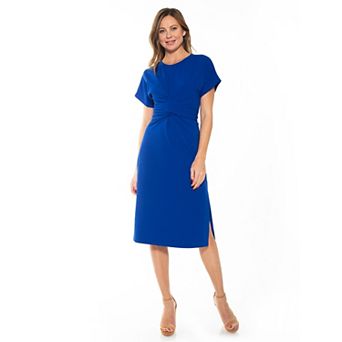 Women's ALEXIA ADMOR Knot-Waist Midi Shift Dress