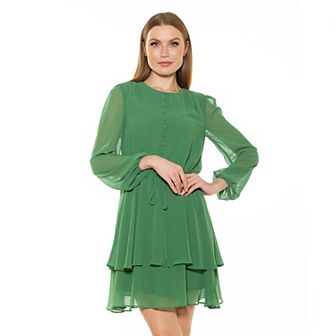 Women's ALEXIA ADMOR Balia Dropped Waist Ruffle Dress
