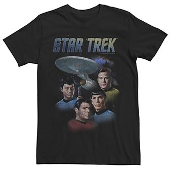 Big & Tall Star Trek The Original Series Group Shot Ship Poster Tee
