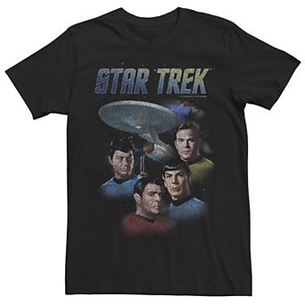 Big & Tall Star Trek The Original Series Group Shot Ship Poster Tee