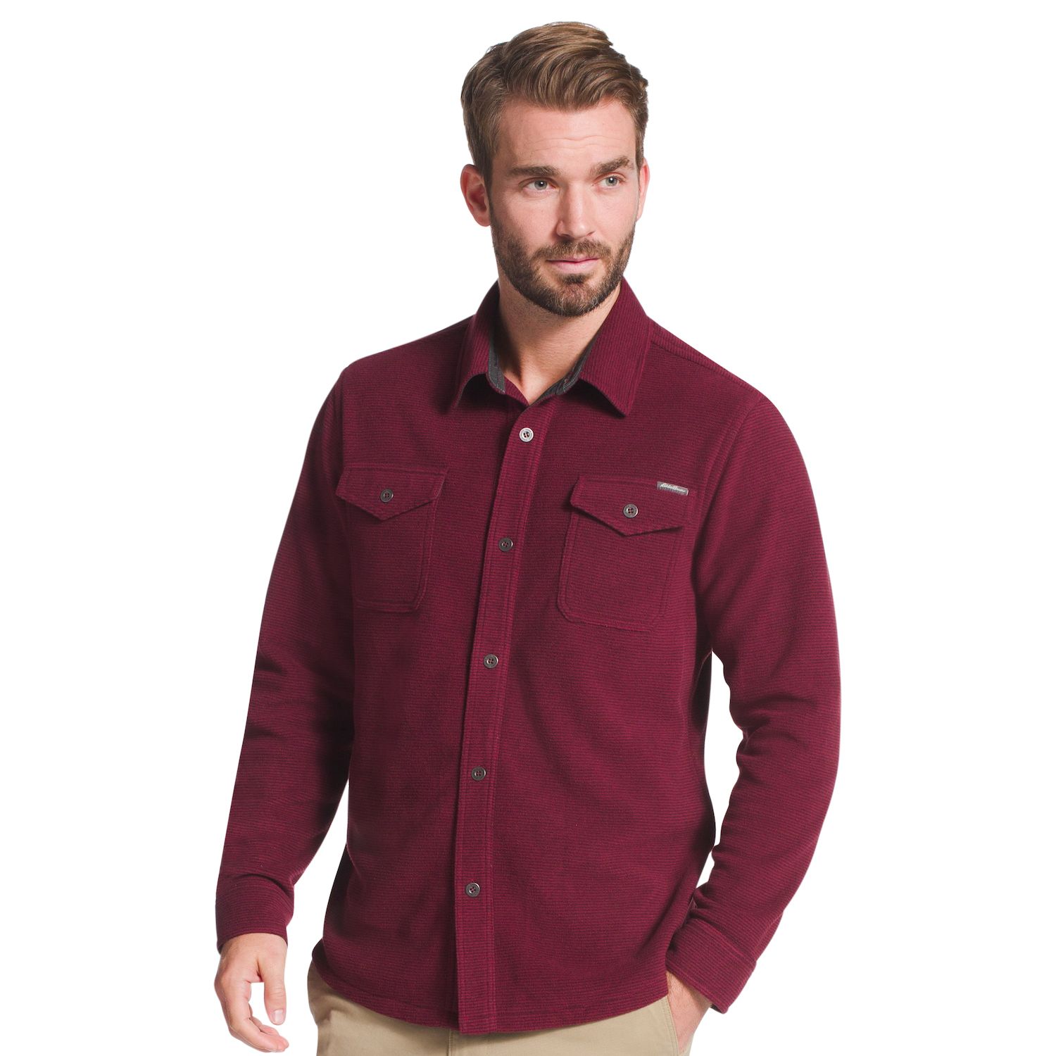 men's fleece button down shirts