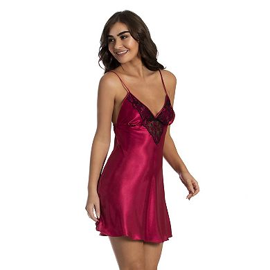 Women's Lilac+London Satin Chemise