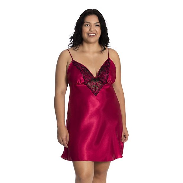 Plus size outlet satin chemise