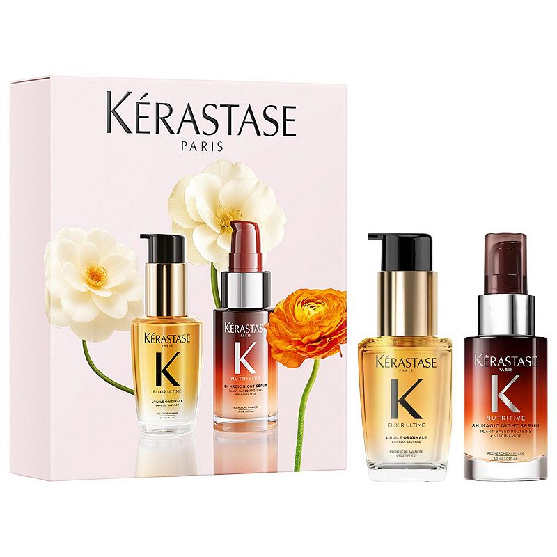 ケラスターゼ ミニセット ヘアオイル 50ml Kerastase Mini Elixir Ultime Hair Oil & 8H Magic Night Serum Hair