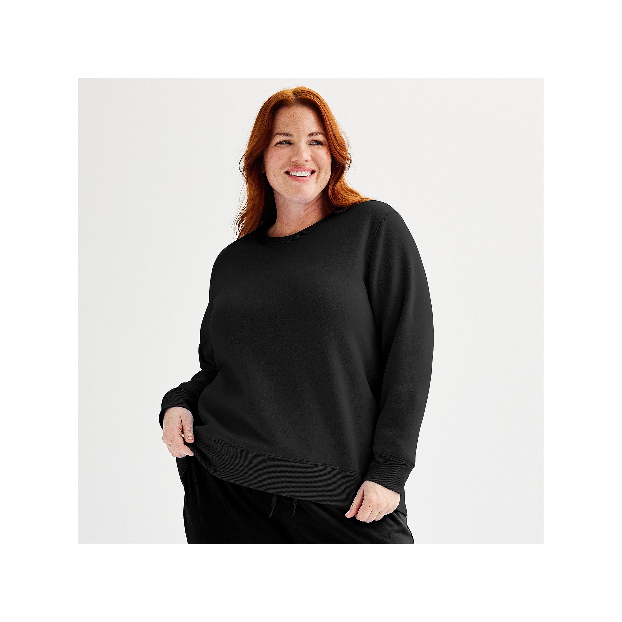 Plus Size Tek Gear® Ultrasoft Fleece Crewneck Sweatshirt, Womens, Size: 1