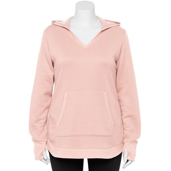 TEK GEAR WOMENS Size 2XL On The Go Gear Fleece Hoodie Pockets Pink/Peach  ZIP NWT $19.27 - PicClick AU