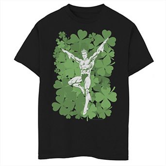Boys 6-20 DC Comics St. Patrick's Day Aquaman Shamrock Portrait Graphic Tee