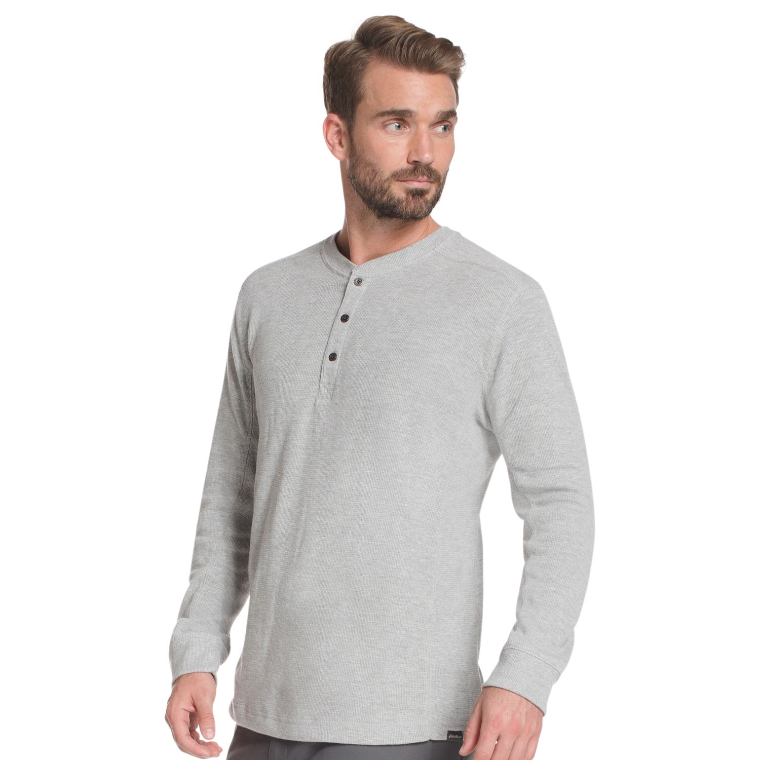 Pull Eddie Bauer Manches Longues Thermique Henley Beige - Taille S, Neuf Avec étiquettes