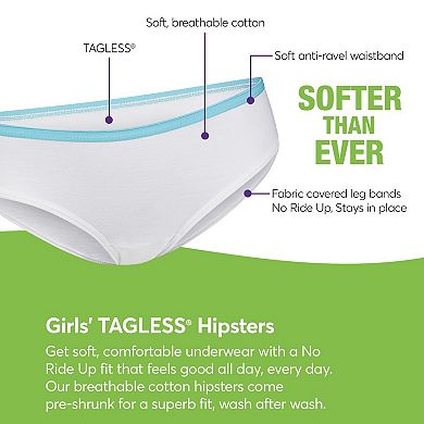 Girls Hanes Ultimate® Cotton Hipster Panties 14+1 Bonus Pack