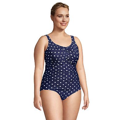 Plus Size Lands' End Carmela SlenderSuit G-Cup Print One-Piece Swimsuit