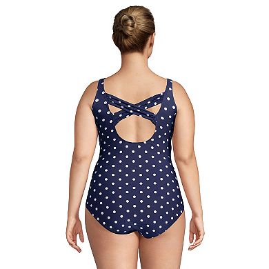 Plus Size Lands' End Carmela SlenderSuit G-Cup Print One-Piece Swimsuit