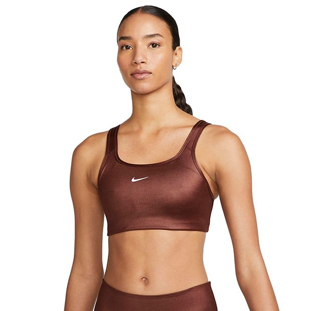 Nike Dri-FIT Swoosh Women's Medium-Support Padded Sports Bra (Plus Size,  Bronze Eclipse/Black, 2X) at  Women's Clothing store