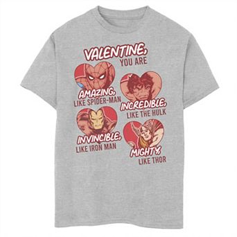 Boys 8-20 Marvel Valentine You Are Marvel Vintage Graphic Tee