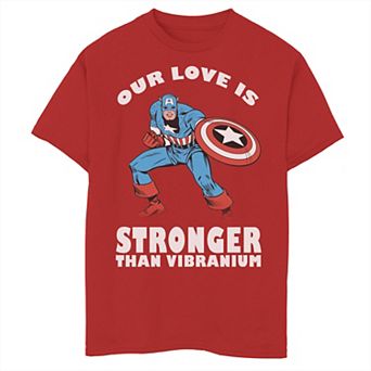Boys 8-20 Marvel Captain America Valentines Day Graphic Tee