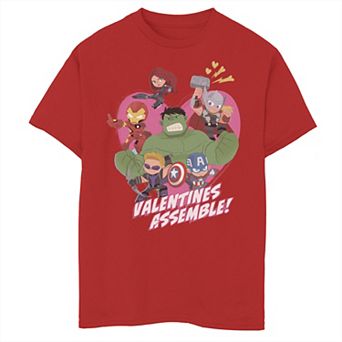 Boys 8-20 Marvel Group Shot Valentines Assemble Graphic Tee