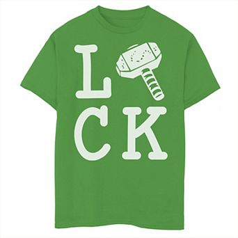 Boys 8-20 Marvel Thor Large Luck Text Graphic Tee
