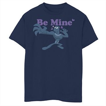 Boys 6-20 Marvel Black Panther Be Mine Valentine Poster Graphic Tee