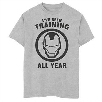 Boys 8-20 Marvel Avengers Iron Man I've Been Training All Year Logo Graphic Tee