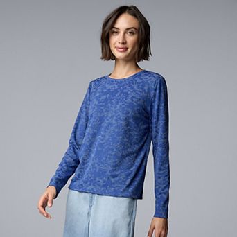 Women's Simply Vera Vera Wang Textured Long Sleeve Tee