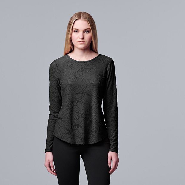 Vera wang long store sleeve tops