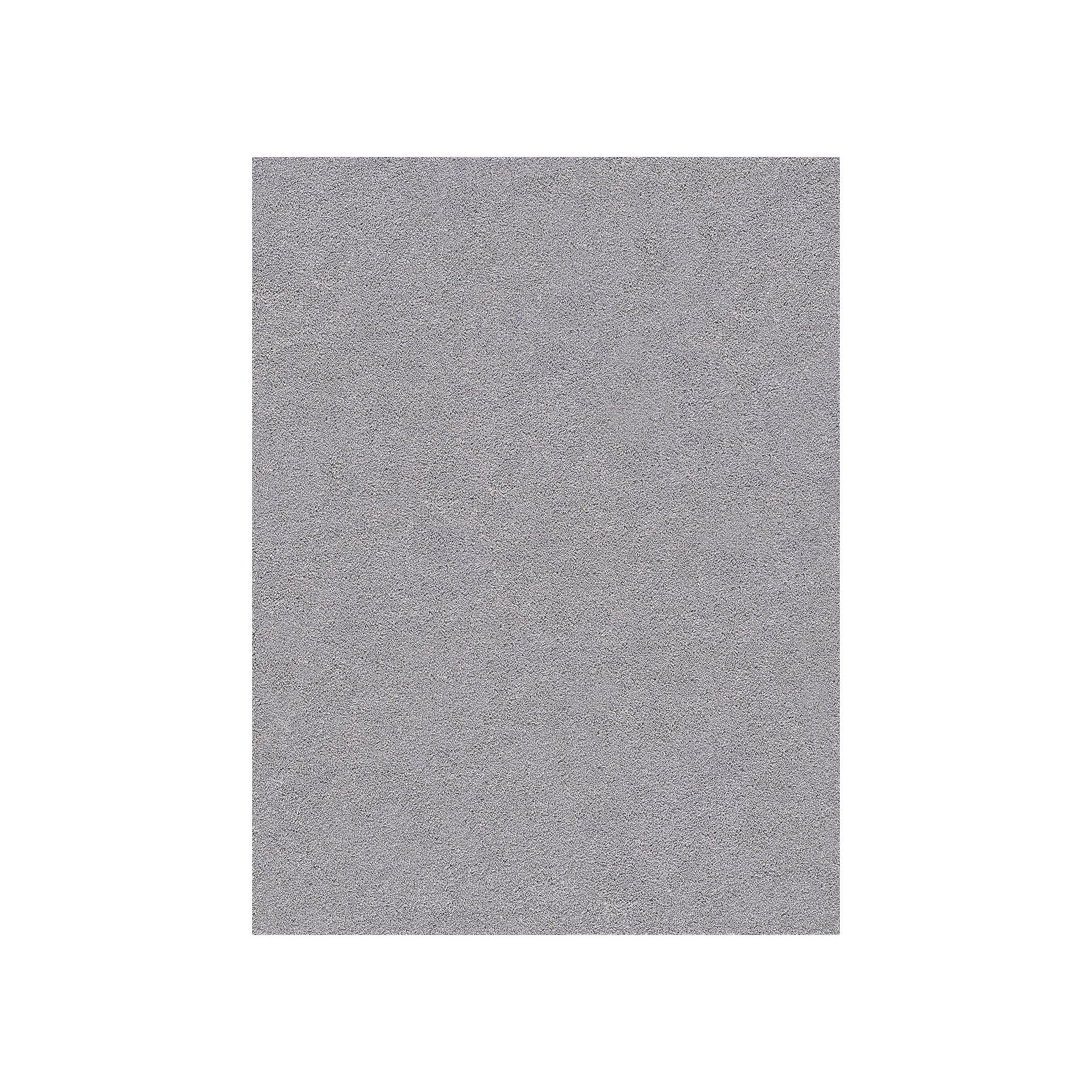 KHL Rugs Alana Transitional Solid Shag Area Rug, Silver