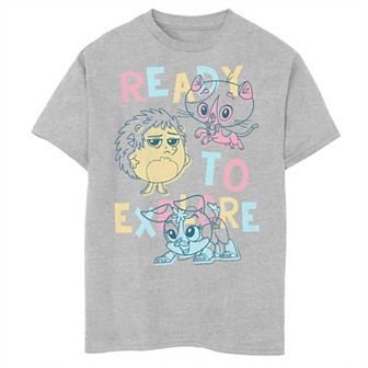Boys 8-20 Dreamworks Rhyme Time Town Ready To Explore Line Art Graphic Tee