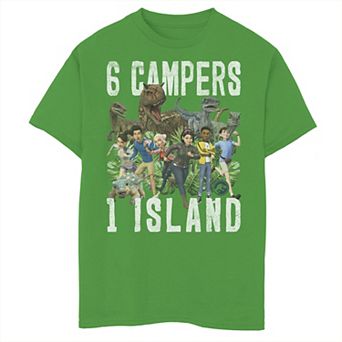 Boys 8-20 Jurassic World: Camp Cretaceous 6 Campers 1 Island Graphic Tee